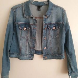 Lane Bryant crop denim jacket